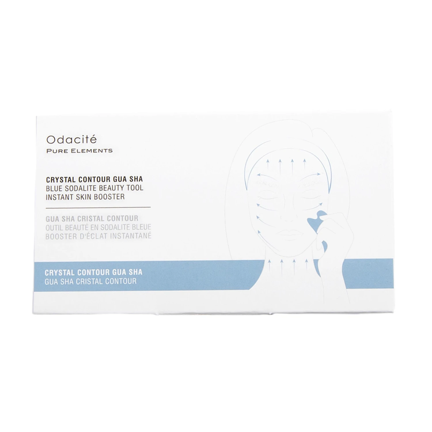 CRYSTAL CONTOUR GUA SHA - SODALITE 2 CRYSTAL CONTOUR GUA SHA - SODALITE - Image 2